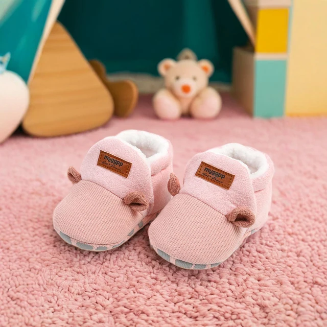 Bottes de neige coordonnantes pour bébé fille et garçon, chaussons chauds et confortables pour nouveau-né – Image 2