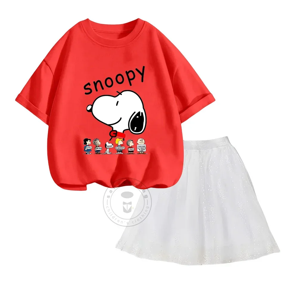 Tenues d'été imprimées SnoAmendments pour filles, ensemble t-shirt et jupe tutu, vêtements de princesse, vêtements de fête pour enfants, mignon