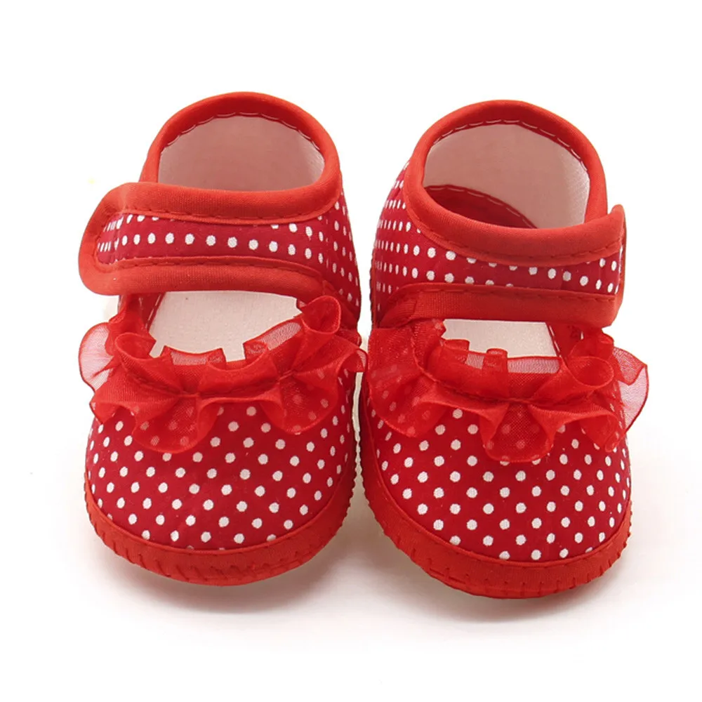 Chaussures à Semelles Antidérapantes en Dentelle Douce pour Fille, Baskets de Marche Confortables et Facile à Enfiler pour Nouveau-né