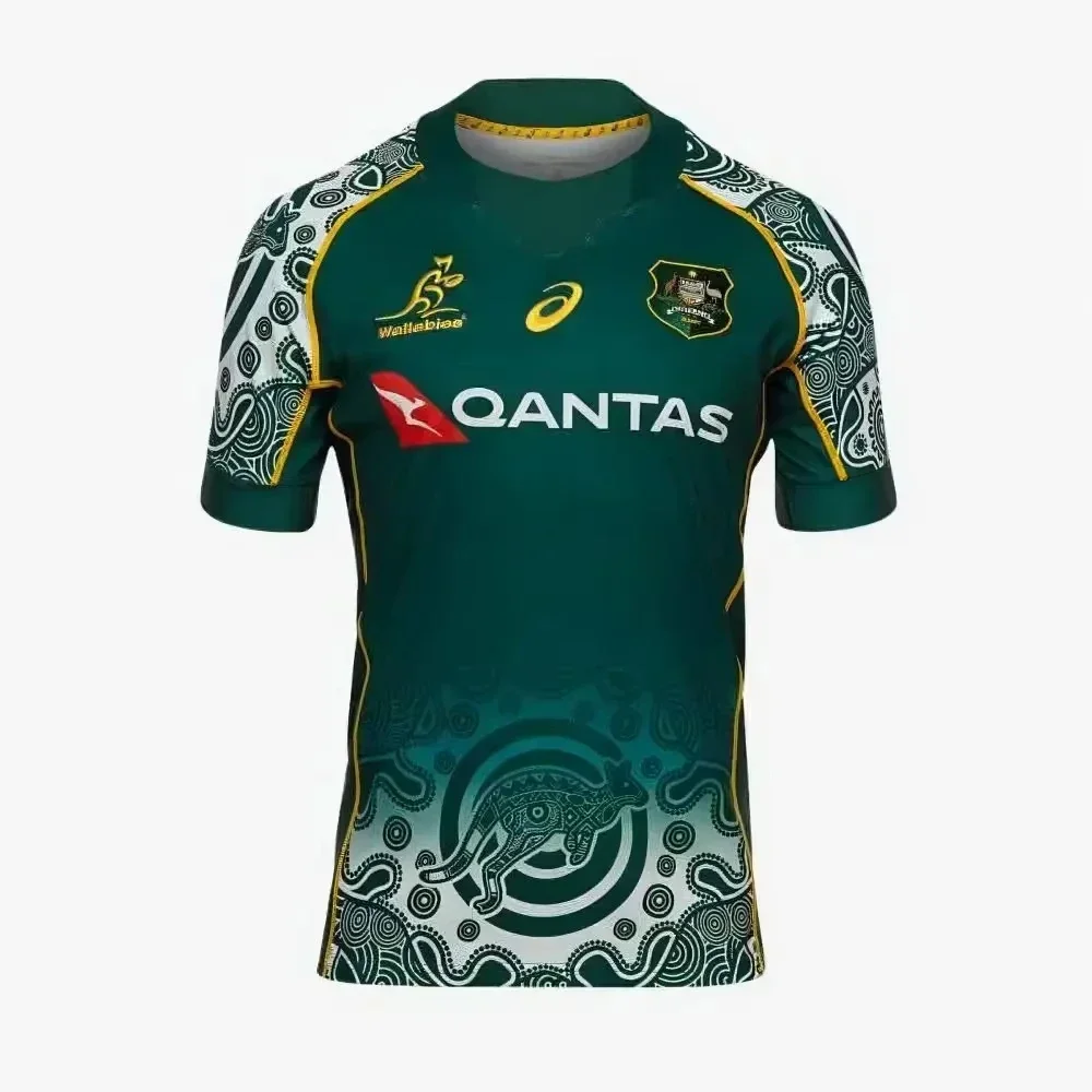 Maillot de Rugby australien 2025, impression 3d, T-shirt de Sport à la mode, vêtements d'entraînement pour enfants, vêtements pour hommes et femmes, hauts pour enfants