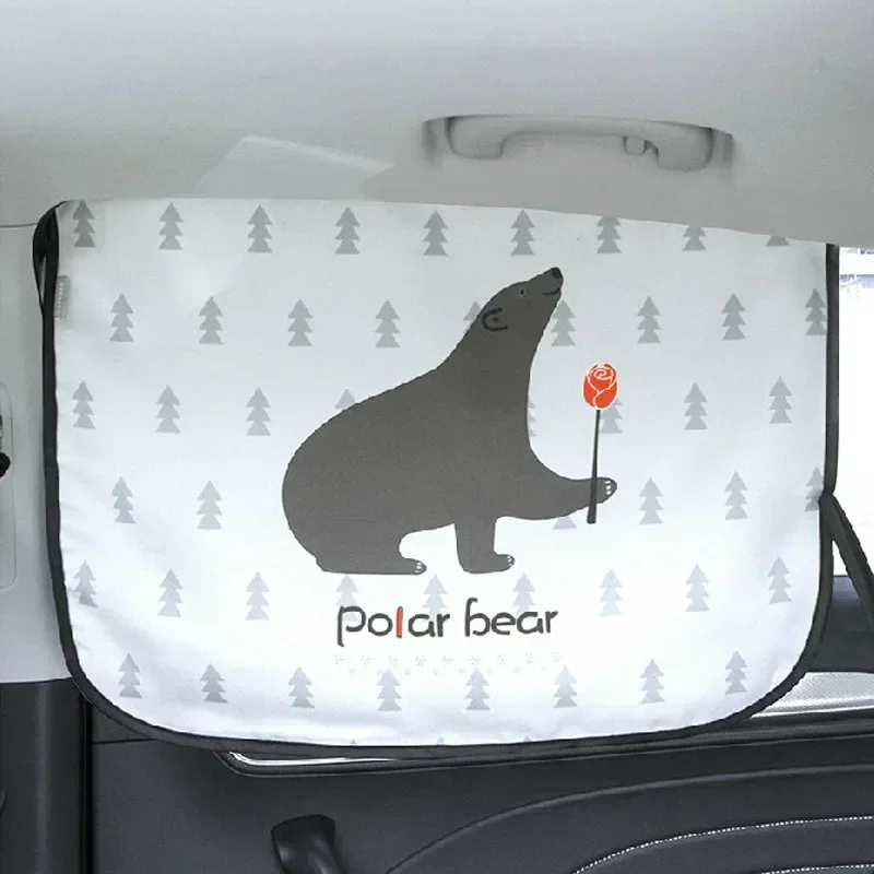 Pare-soleil universel pour fenêtre latérale de voiture, protection UV pour bébés et enfants, rideau magnétique de dessin animé
