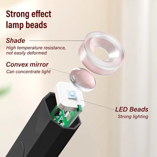 YIKOOLIN Mini lampe à ongles avec affichage LED Mini lumière UV Portable pour ongles en Gel avec 2 minuteries charge rapide petite lumière UV – Image 4