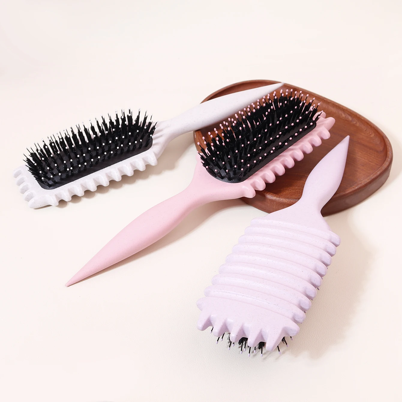Brosse à cheveux à coussin d'air avancé 1/3 pièces, avec coiffure brosse à cheveux durs dentés, spéciale pour perruques de vrais cheveux