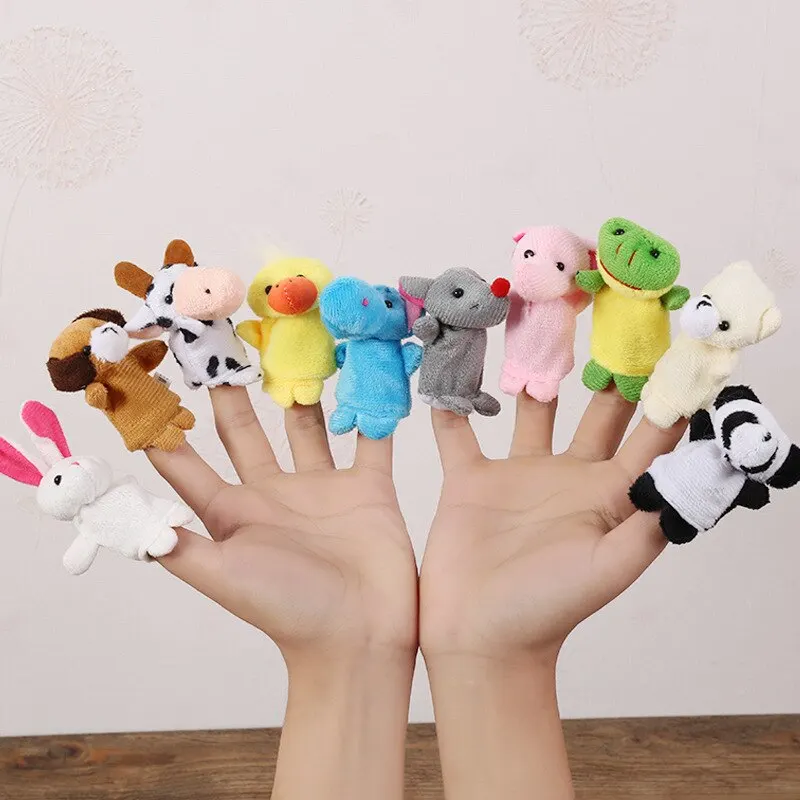 10 Pcs Dessin Animé Main Poupée Doigt Marionnette Bébé Enfants Histoire Précoce L'éducation Apaisante Poupée Jouet En Peluche