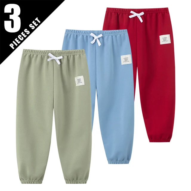 Pantalon de sport de loisirs pour enfants, pantalon Joker confortable, basique, document solide, course à pied, vacances, garçon, fille, quatre saisons, 9, 1/3 pièces – Image 2