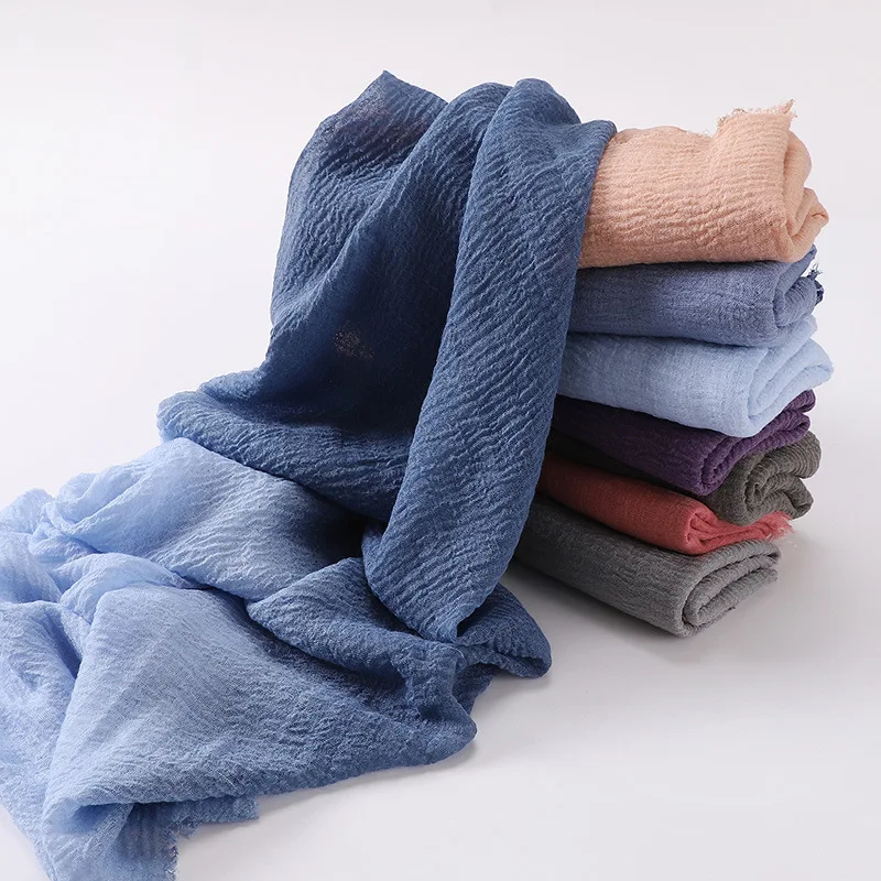Écharpe en lin de coton nickel é pour femmes musulmanes, foulards longs, châle d'ombrage, enveloppes de tête, écharpe de sauna, foulard de la présidence, hijabs de voyage et de camping
