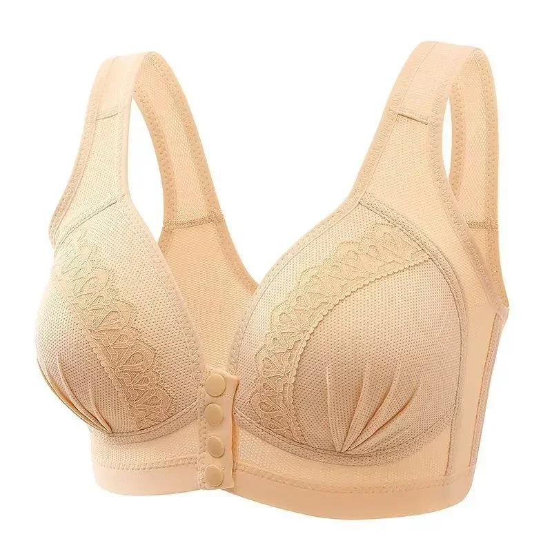 Soutien-gorge sexy en dentelle, lingerie, câlin, respirant, confortable, étau de poitrine, sans anneau en acier, pour femme d'âge moyen