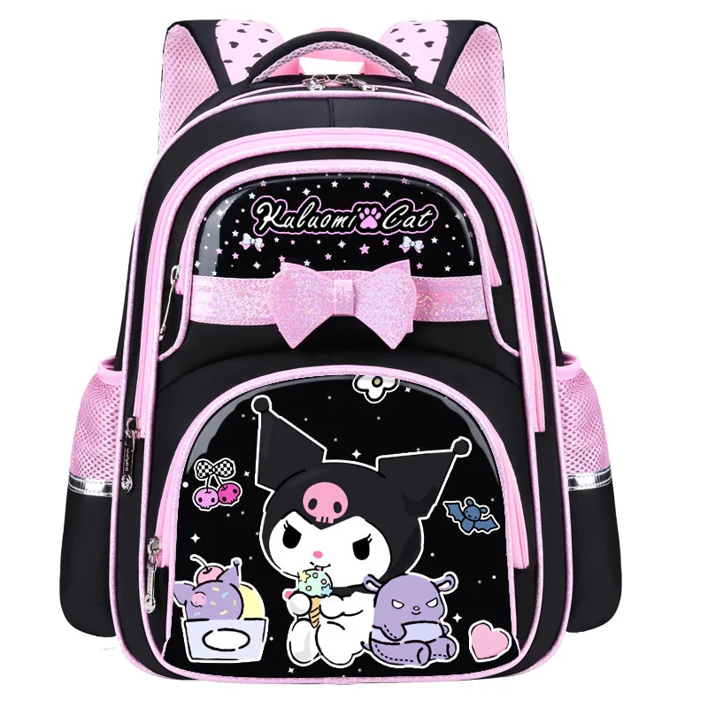 Sac à dos étanche, sac d'école de grande capacité de dessin animé mignon Sanrio Kuromi Mymelody, sac à dos décontracté à la mode, plusieurs poches