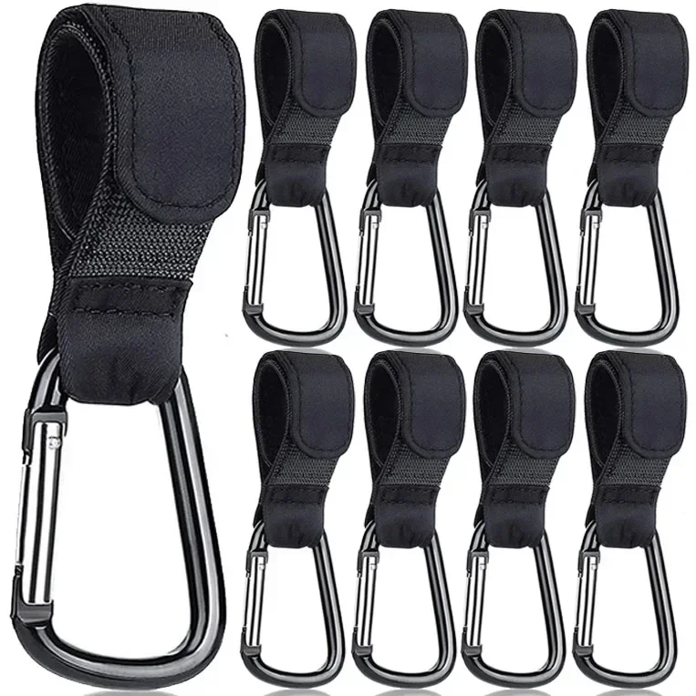 Mousqueton en Alliage d'Aluminium pour Poussette, Crochet pour Sac à Couches, Shopping, 1 à 10 Pièces
