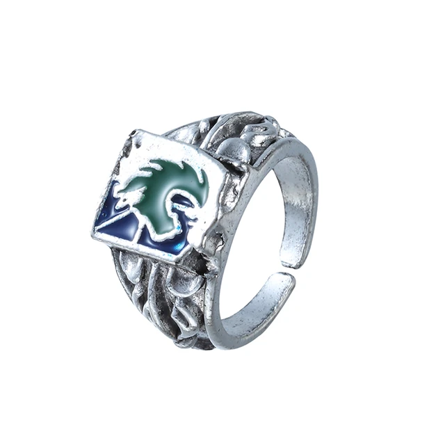 Bague en émail pour femmes et hommes, Anime attaque sur Titan, ailes de la liberté, drapeau épée Rose, bagues en métal pour Fans, bijoux de fête Cosplay – Image 2