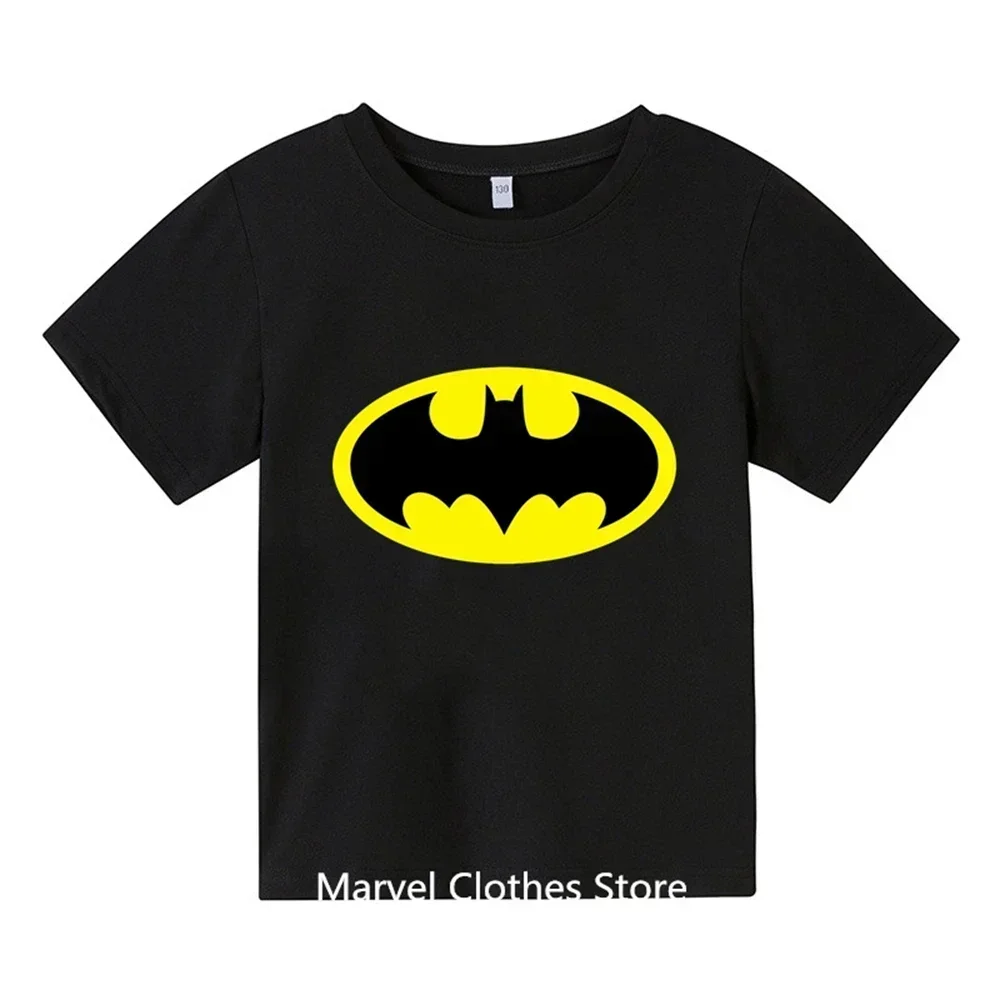 T-shirt Batman pour enfants, Streetwear décontracté, Vêtements pour garçons et filles, Top Anime, Mignon, Nouveau, 2024