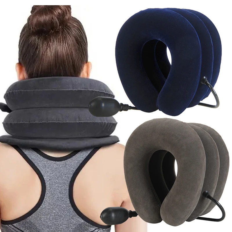 Civière de cou gonflable, 1 pièce, attelle de Traction cervicale, respirante, Protection confortable, empêche l'inclinaison avant du Cervical