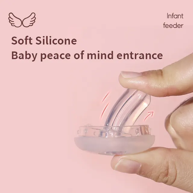 Distributeur de médicaments pour bébé, distributeur d'aiguilles sans BPA pour enfants, distributeur compte-gouttes à presser de qualité alimentaire, Anti-étouffement, sucette compte-gouttes – Image 3
