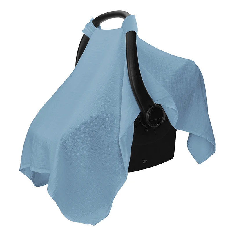 Siège de sécurité pour bébé, pare-soleil, housse de poussette pour bébé, matériau en mousseline souple, respirant, coupe-vent, résistant au soleil