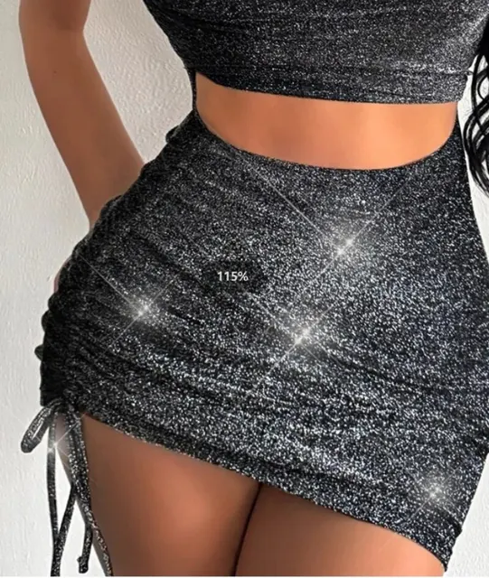 Robe printemps/été couleur unie, coupe cintrée, dos ouvert, sangle enveloppée sur les hanches, jupe courte plissée avec cordon de serrage pour femmes – Image 6