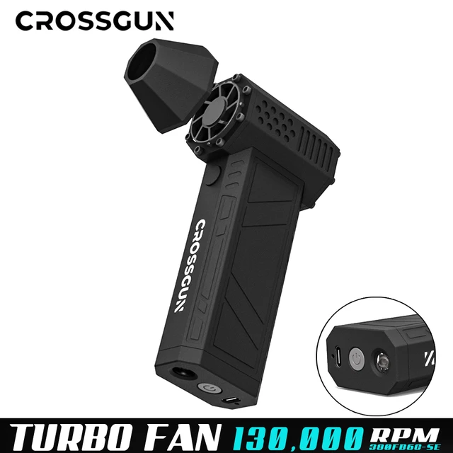 CROSSGUN-Ventilateur de bain Jet Turbo King Kong Jetfan, portable, déterminer avec éclairage LED, élimination de la poussière, ordinateur tempête