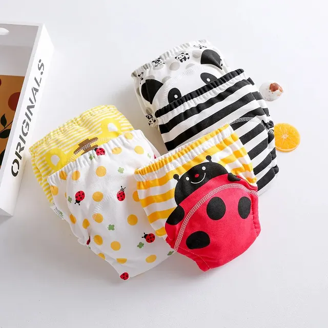 Couches réutilisables pour bébé, 6 couches, imperméables, en coton, respirantes, Shorts d'entraînement, sous-vêtements, pantalons en tissu, 1 pièces – Image 3