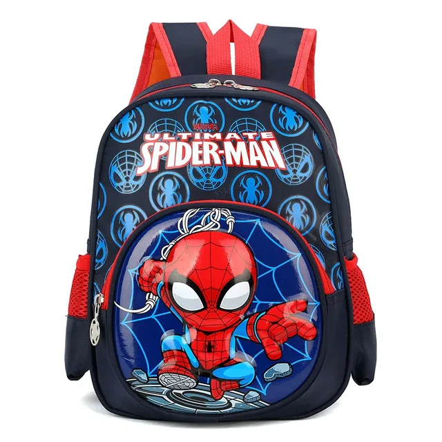 Spiderman sac à dos Spider-man cartable enfants Spider Man Double sac à bandoulière étudiant pochette de rangement garçon cadeau figurines Anime enfant – Image 3