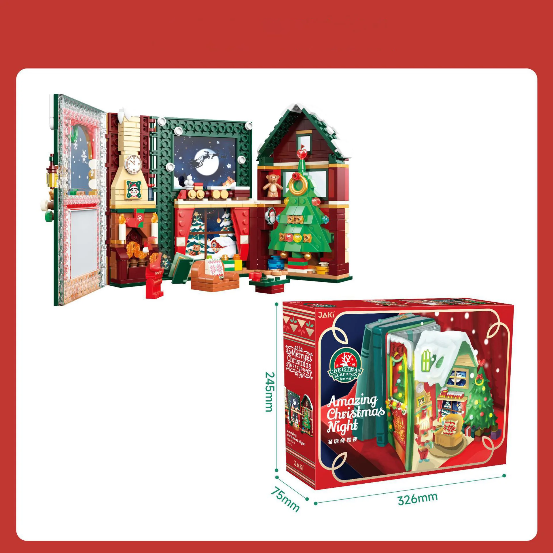 Décennie s de construction d'arbre de Noël pour garçons et filles, jouets de Noël, décoration de table créative, 5 axes évités, 40% livre