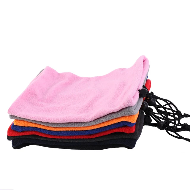 Nouveaux enfants filles garçon polaire épaissi cou plus chaud écharpe Tube réglable visage couverture voile Camping ski casquette chapeaux chapeau chaud – Image 3
