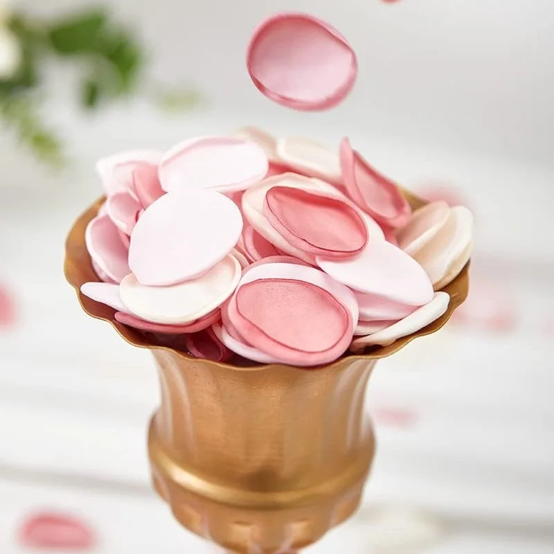 Roses pétales roses pour mariage, 100 pièces, fleurs artificielles faites à la main pour la Saint-Valentin