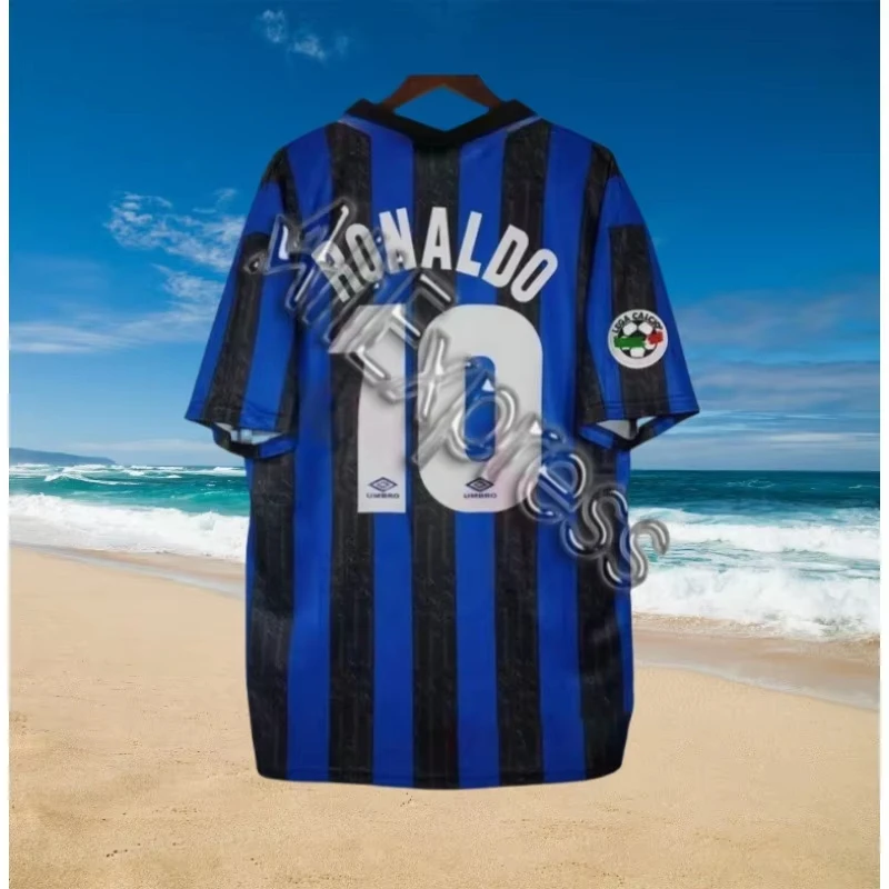 Maillot domicile Inter Milan n °, offre spéciale d'été 2025, 10 Maillot de football rétro décontracté respirant à manches courtes pour hommes et femmes