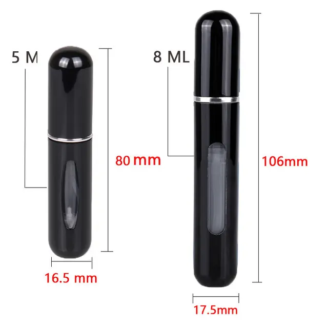 Atomiseur de parfum portable 8/5ml, contenant liquide pour cosmétiques, mini vaporisateur en aluminium, alcool africain, bouteille illable de tous les jours – Image 6