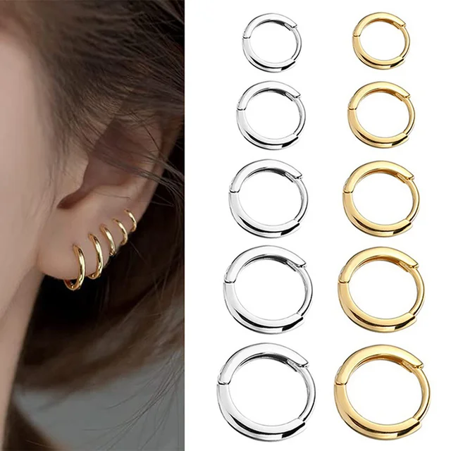 Petites boucles d'oreilles simples en acier inoxydable pour femmes et hommes, Piercing d'oreille pour Cartilage, bijoux Pendientes Hombre Mujer, nouvelle collection 2022