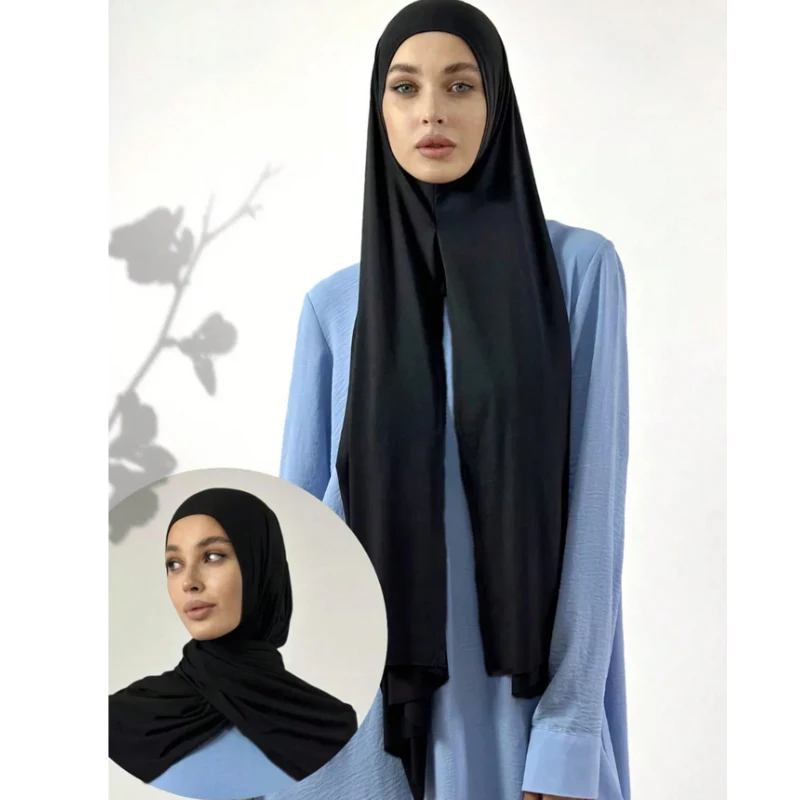 Ramadan – maillot Modal Hijab instantané, foulard musulman à livraison rapide pour femmes, couvre-chef confortable et léger
