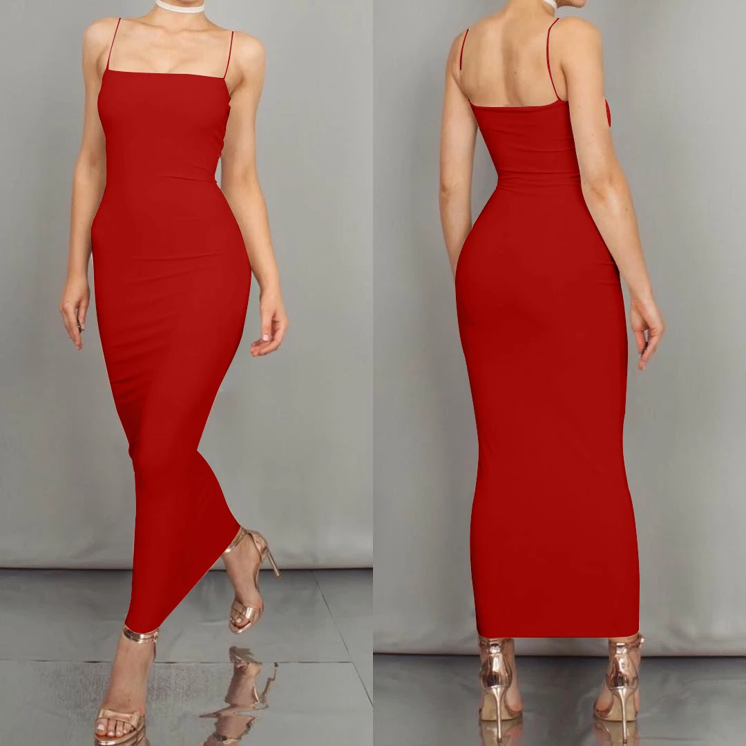 JZ461 nouvelle robe d'été pour femmes robes longues à bretelles Club robe à bretelles Sexy