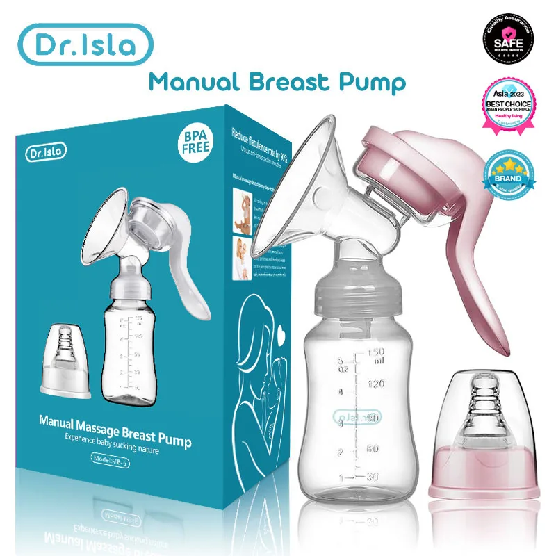 Dr.isla tire-lait bébé mamelon aspiration manuelle pompe à lait alimentation seins pompes bouteille de lait succion fournitures post-partum sans BPA