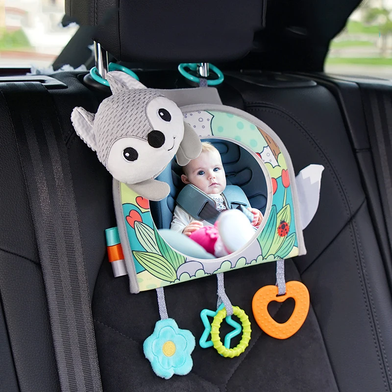 Miroir de siège de voiture pour bébé, rétroviseur de siège arrière de voiture pour bébé, moniteur pour enfants, jouets sensoriels éducatifs réglables pour enfants, voyage