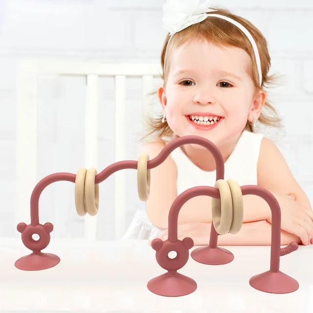 Jouets de table en Silicone pour enfants, 1 pièce, jouets de jeu de puzzle pour l'éducation précoce des bébés enveloppés de perles – Image 4