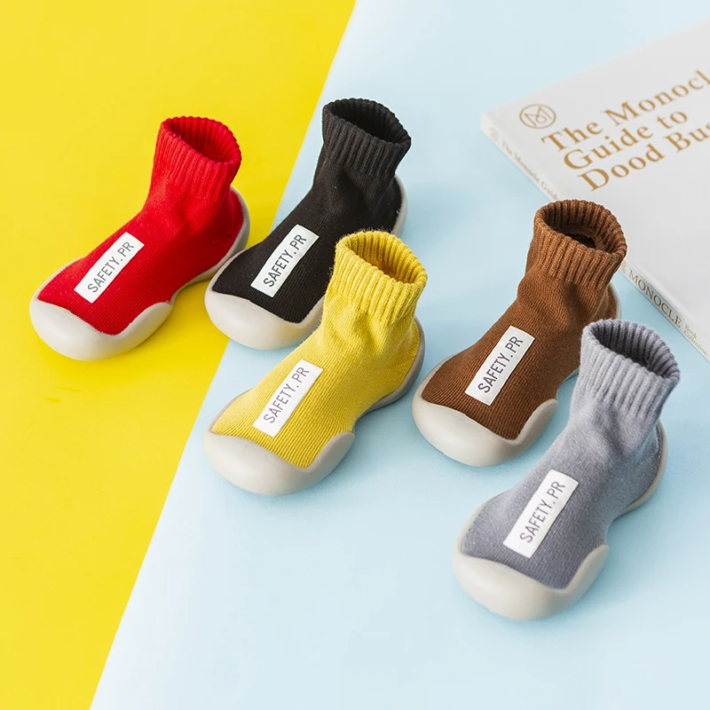 Chaussures Chaussettes Antidérapantes pour Bébé Garçon et Fille, Semelle en Caoutchouc, en Coton Souple, Nouvelle Collection Automne et Printemps