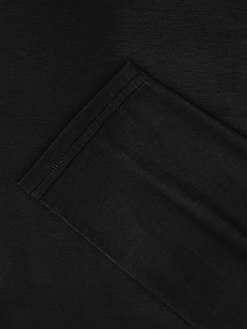 Grande taille femmes & # 39 s vêtements noir imprimé coeur haut décontracté col en V haut à manches longues – Image 5