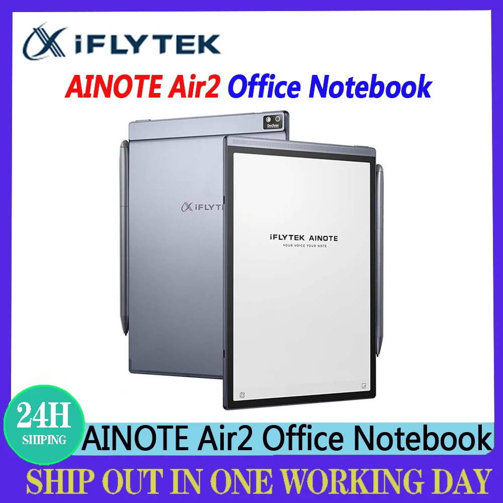IFLYTEK AINOTE Air2 cahier de bureau 8.2 "avec Notes électroniques carnet de réunion Note sans fil AI Note de papier avec tablette en papier E