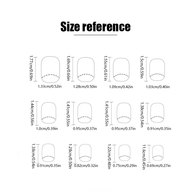 24 faux ongles courts carrés + 1 lime à ongles + 1 morceau de colle gelée – Image 6
