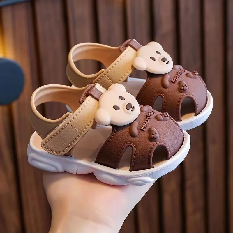 Sandales d'été pour bébés de 1 à 3 ans, chaussures de plage pour petits enfants, à séchage rapide, pour garçons et filles, mignonnes, marron, rose, rouge, bleu