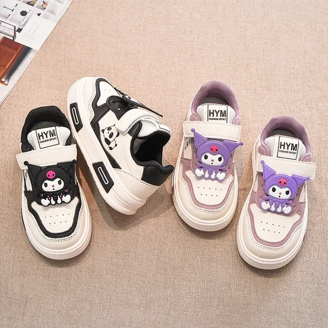 Chaussures de planche décontractées mélodie pour enfants, baskets de dessin animé pour filles, nouvelles chaussures antidérapantes à semelle souple Kawaii Kuromi, printemps et automne – Image 4