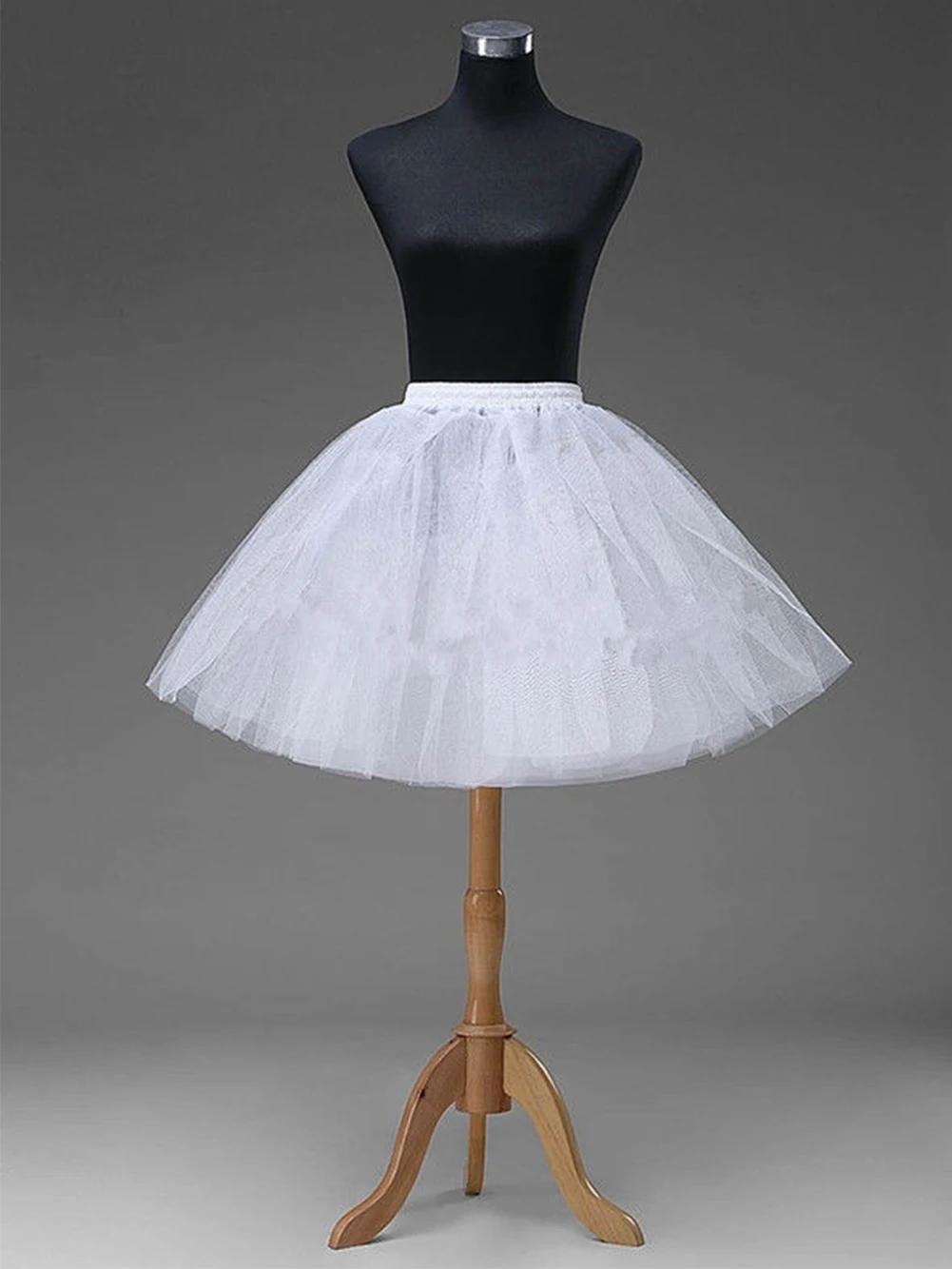 Jupon Blanc pour Enfant, Ligne A, Bouffant, 3 Couches, Garniture Crinoline, Robe de Fille à Fleurs, Sous-Jupe, Taille artificiel astique, 2024