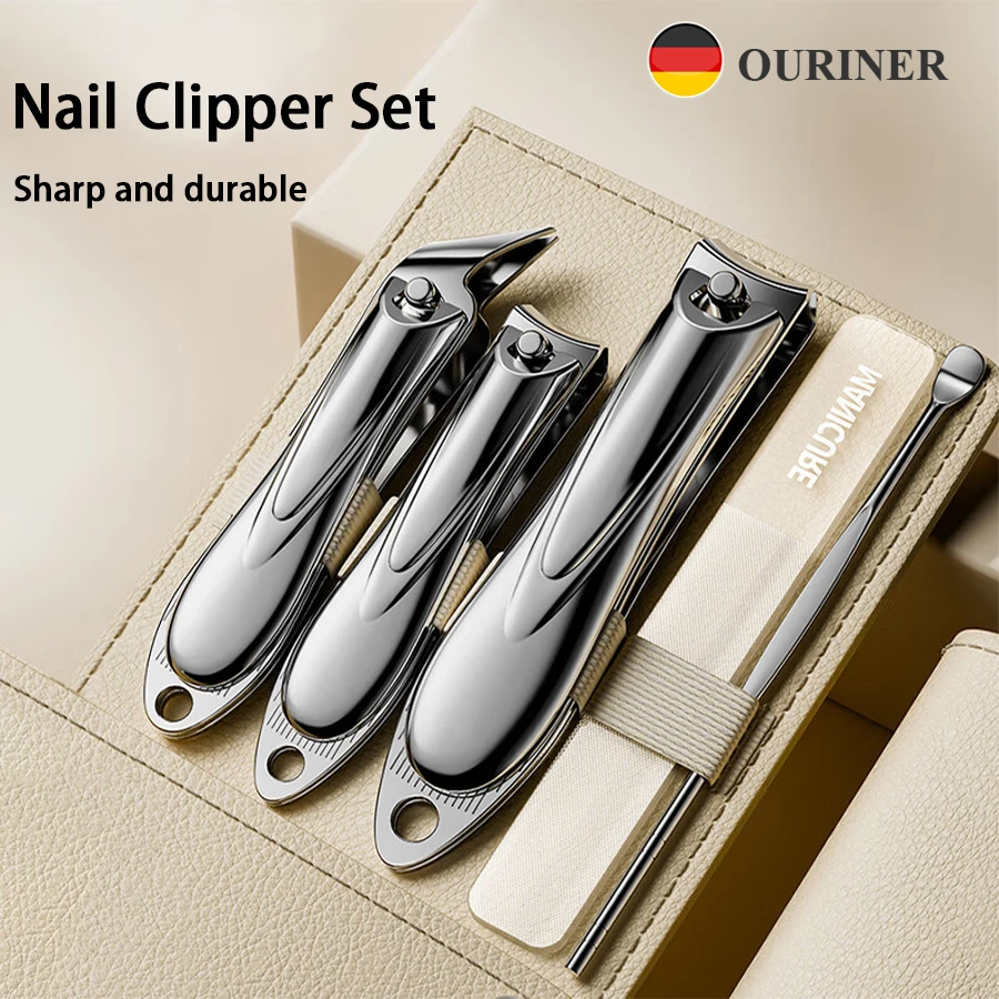 Ensemble de manucure Kit de coupe-ongles de soins personnels 5 pièces ensemble de coupe-ongles Kit de toilettage cadeau pour parents amis familles voyage