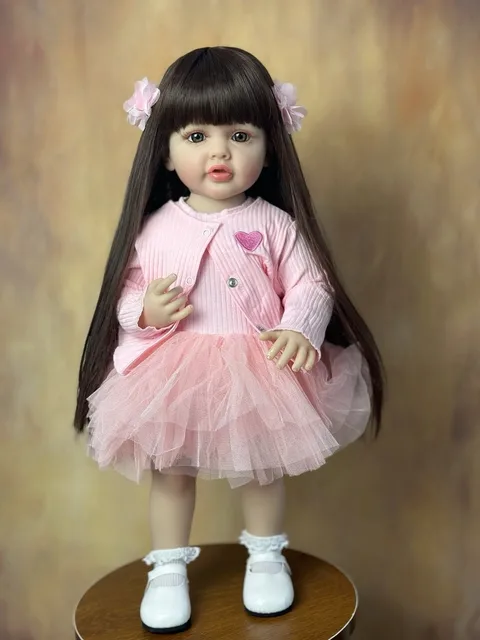 BZDOLL-Bébé Fille Réaliste en Silicone Souple de 55cm et 22 Pouces, Support de Beurre, Corps de Princesse, Cadeau d'Anniversaire – Image 2