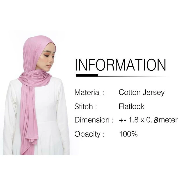 Le plus récent coton doux Jersey Double boucle instantanée Hijab musulman bandeau islamique foulard écharpe – Image 6