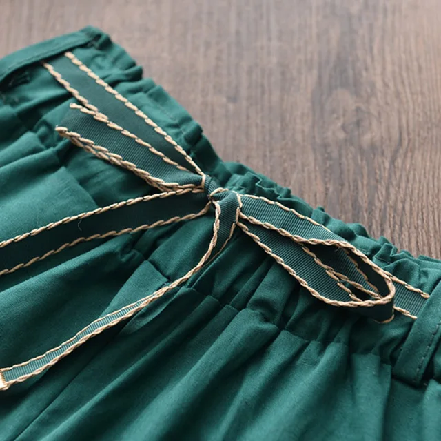 Bear Leader – vêtements pour enfants filles, chemise + short à rayures, costume 2 pièces, avec nœud floral, à la mode, ensembles de vêtements pour enfants, 2022 – Image 6