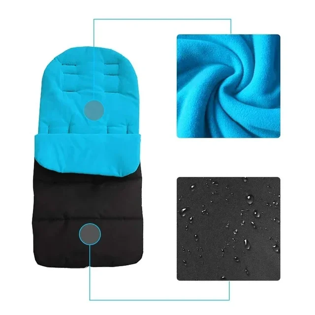 Poussette universelle hiver sac de couchage chancelière couverture orteils Buggy siège coussin enfants chaud coupe-vent nouveau-né accessoires – Image 3