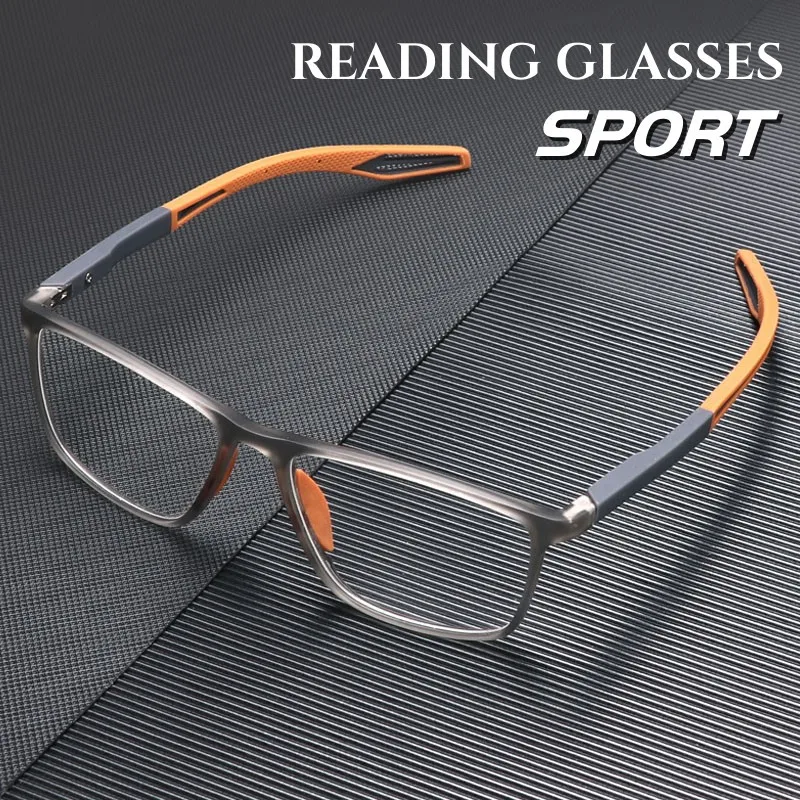 TR90 Sport lunettes de lecture hommes ultraléger Anti lumière bleue presbytie lunettes hommes hypermétropie optique-lunetterie dioptries
