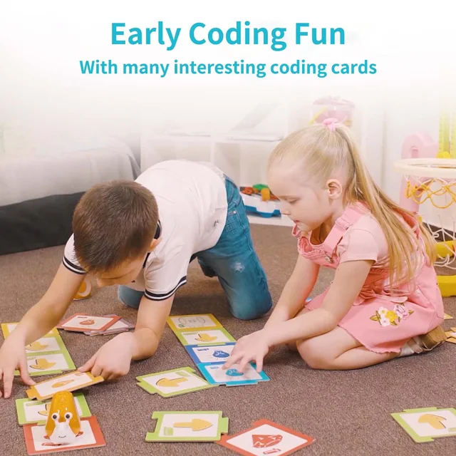 Robobloq Robot jouet Qobo pour enfants de 3 à 6 ans, Robot de codage pour l'éducation précoce sans écran, 2 Modes de jeu, jouet d'apprentissage et d'éducation – Image 5