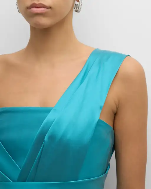 Robe de Soirée en Satin Vert pour Femme, Tenue Élégante de Style Trapèze, Longueur au Sol, 2024 – Image 6
