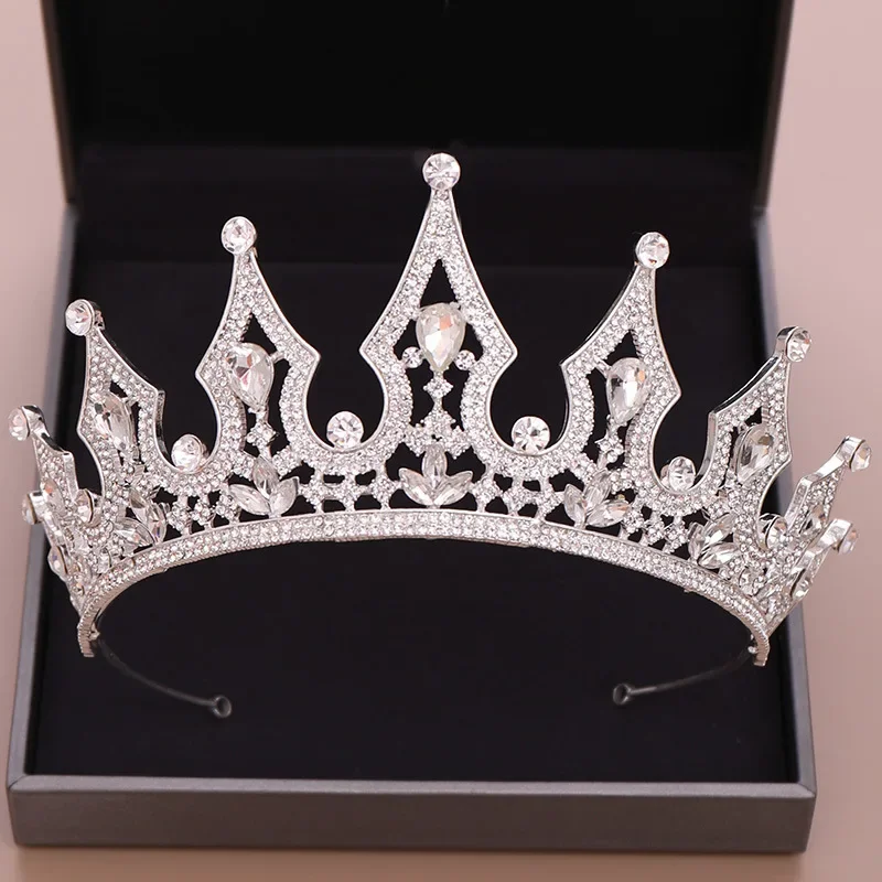 Diadèmes et couronnes en cristal baroque, couronne de bal en strass pour femmes, accessoires de cheveux de mariage, bijoux couronne diadème