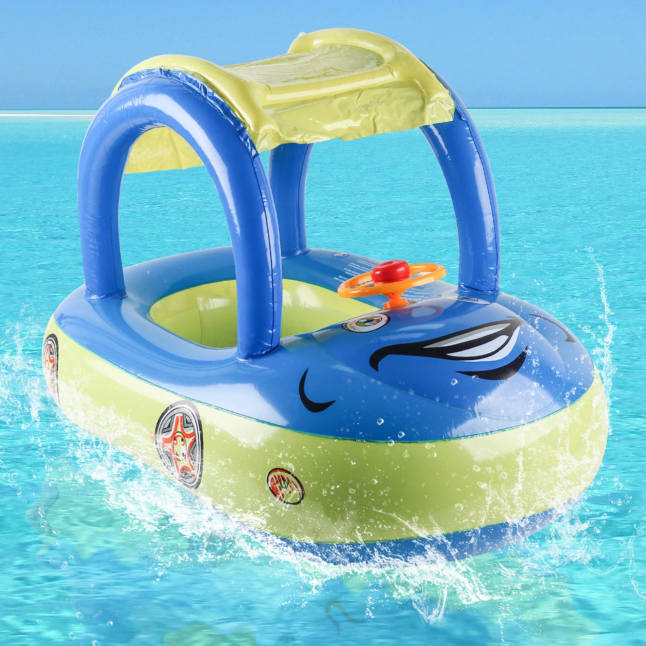 Flotteurs de piscine en forme de voiture pour tout-petits, jouets de plage avec anneau de natation pour bébé, flotteurs de piscine pour enfants, flottants pour les tout-petits de 4 à 6 ans